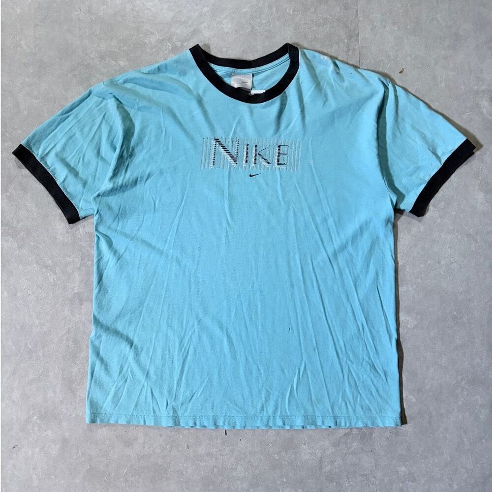 2000s Vintage Nike Distressed Teal T Shirt -L